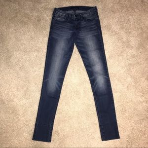 Flying Monkey blue dark wash skinny jeans
